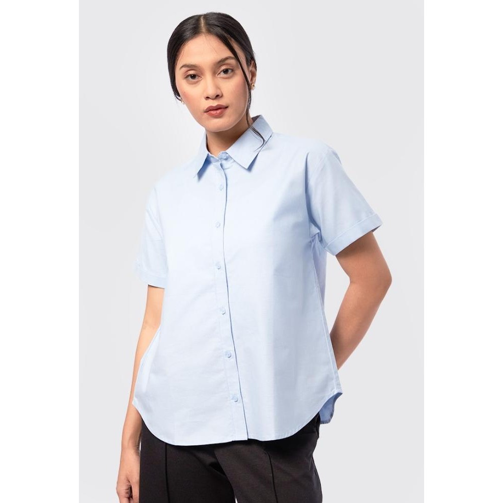 

BLUE- EXECUTIVE OXFORD SHORT SLEEVE SHIRT 5-BSWKCA224I043 LT. BLUE