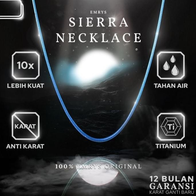 

BLUE- EMRYS NECKLACE SIERRA BLUE REAL TITANIUM ANTI KARAT KALUNG TITANIUM