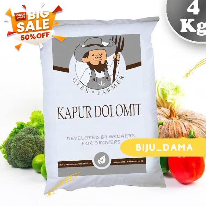 PUPUK KAPUR PERTANIAN DOLOMIT PREMIUM (GEEK FARMER) POPULER 