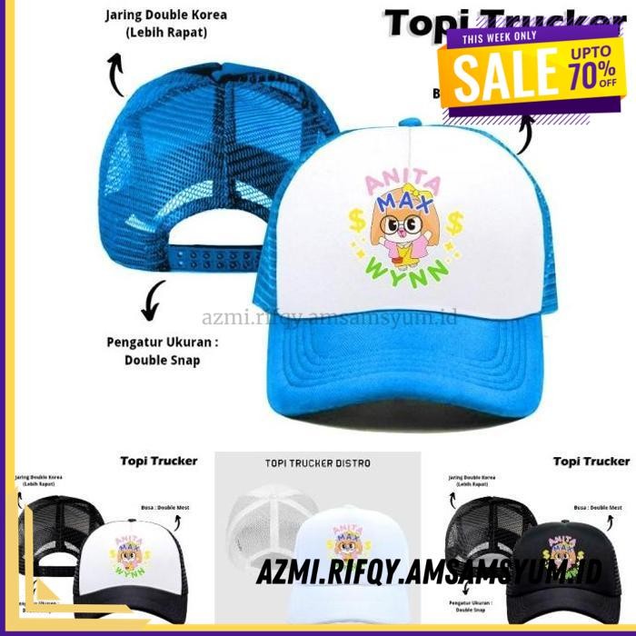 (DONE) TOPI TRUCKER JARING HAT CAP DISTRO DRAKE ANITA MAX WYNN MAX WIN I NEED THE BEST PRODUK !