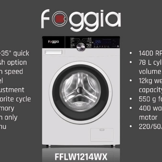 TERBARU - MESIN CUCI FOGGIA 12 Kg