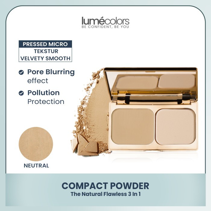 Lumecolors Compact Powder 10gr Bedak Padat - Shade NEUTRAL