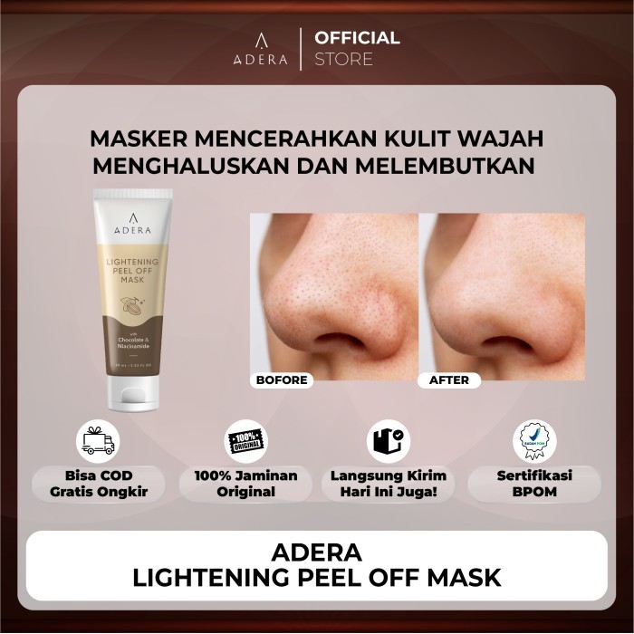 ADERA Lightening Peel Off Mask Sudah Original BPOM 100%