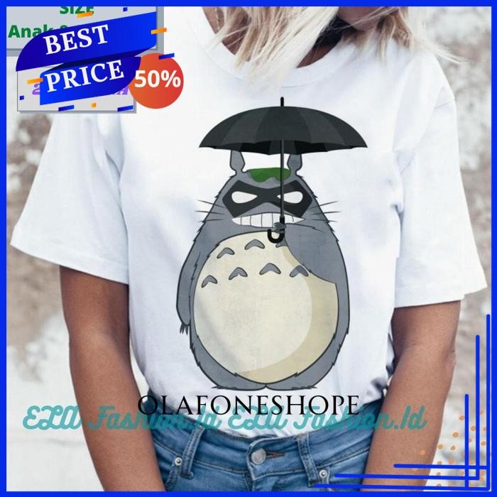 KAOS BONEKA TOTORO STUDIO GHIBLI MIYAZAKI HAYAO MY NEIGHBOR TOTORO - T SHIRT KARTUN ANIMASI BY OLAFO
