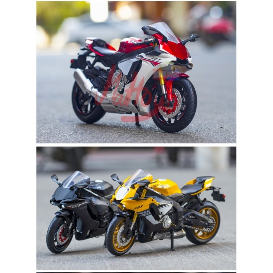 Diecast CCA Yamaha YZF R1 skala 1:12 lisensi resmi Yamaha