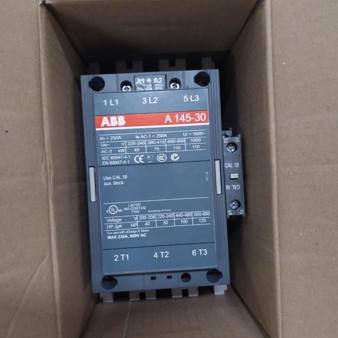 BEBAS ONGKIR - Kontaktor ABB tipe A145-30 250a 220v