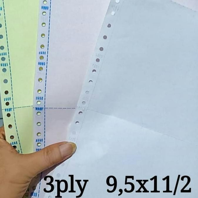 

TERMURAH - Kertas 3ply komputer continuous form 9.5x11/2 isi 250set