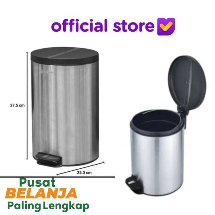TEMPAT SAMPAH INJAK STAINLESS 12 LITER