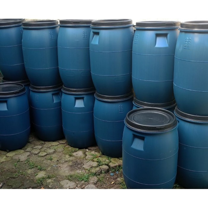 SKUY- TONG SAMPAH/TONG AIR BIRU/DRUM PLASTIK BIRU UKURAN 60LITER