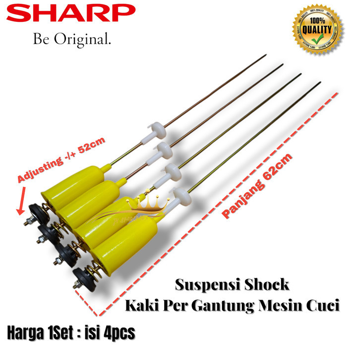 KAKI PER GANTUNG MESIN CUCI SHARP 1 TABUNG SET 4 PCS