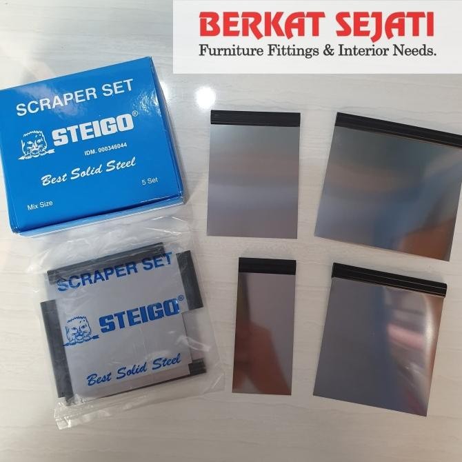 Terbaru KAPE SCRAPER SET Skrap Plat Besi Baja Perata Lem Dempul Kompon NOT NUG