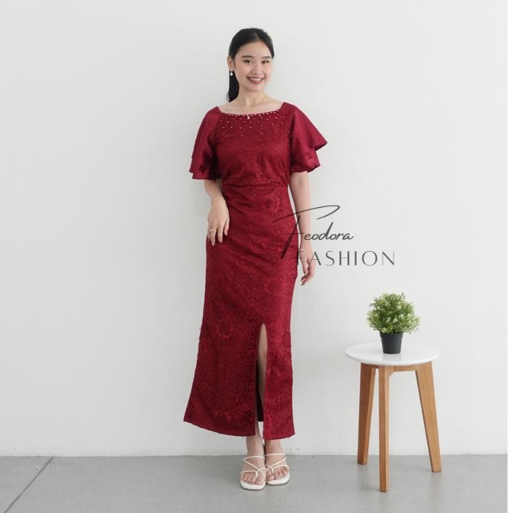 jku Feodora fashion / dress meyrolind kebaya / gaun pesta terbaru / dress party / dress natal premiu