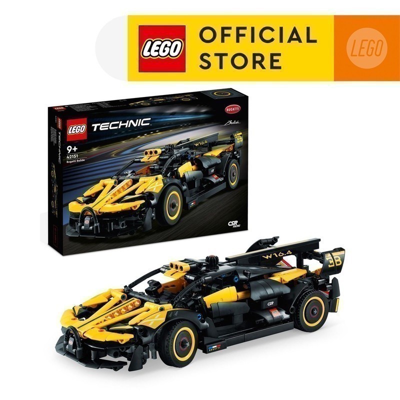 LEGO Technic 42151 Bugatti Bolide Building Toy Set (905 Pieces) Mainan Susun (9 Tahun+)