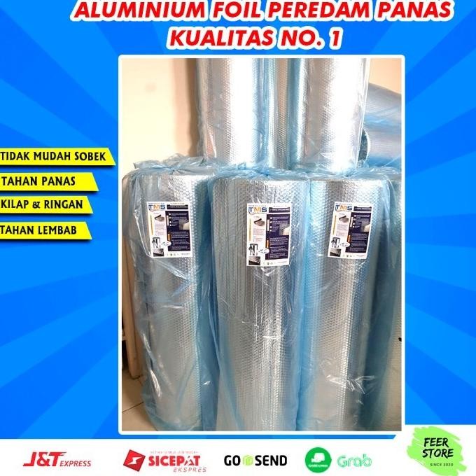 ( 1 ROLL ) Aluminium Foil Bubble Peredam Panas Atap Lebar 60 cm IQB