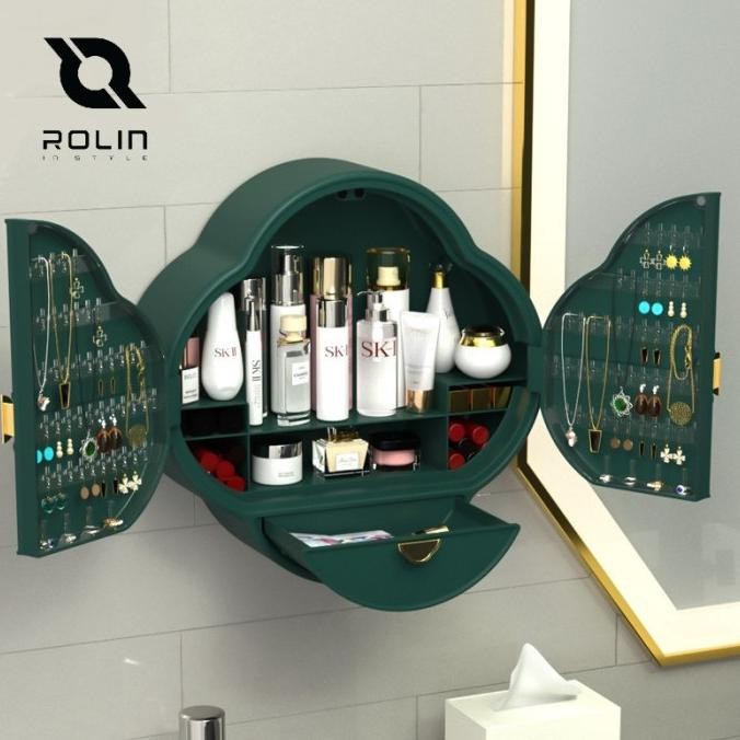 Rak Kosmetik Gantung Dinding Minimalis tempat make up TB