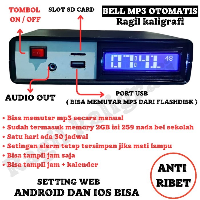 Bestseller Bel Sekolah Otomatis Bel Sekolah Mp3 Bel Sekolah Otomatis Seting Android Iphone Ios