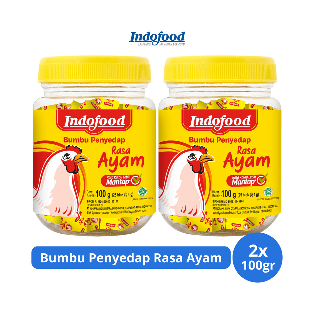 

Indofood Bumbu Penyedap Rasa Ayam 100gr x 2 pcs