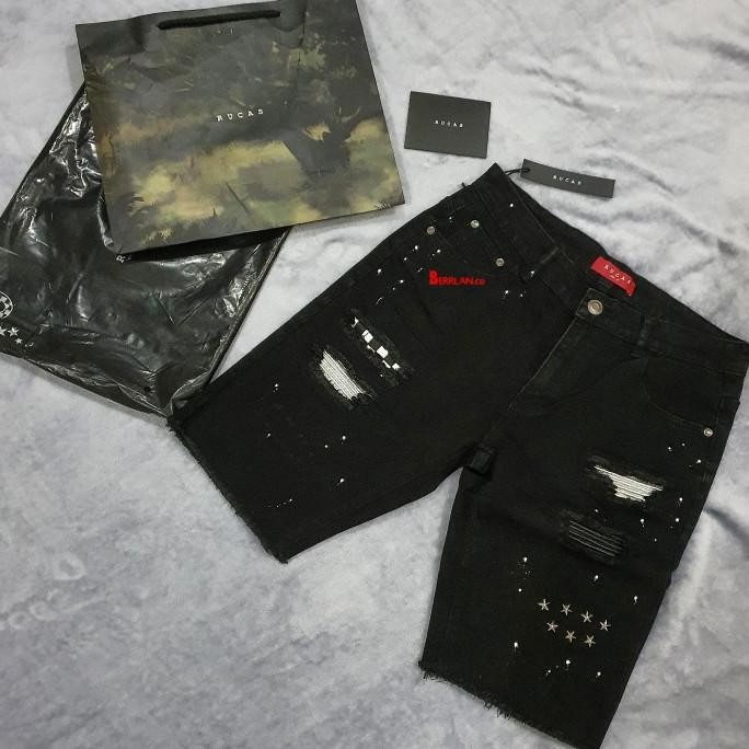 Rucas Jeans Short Pria Wanita Celana Pendek Denim DS10