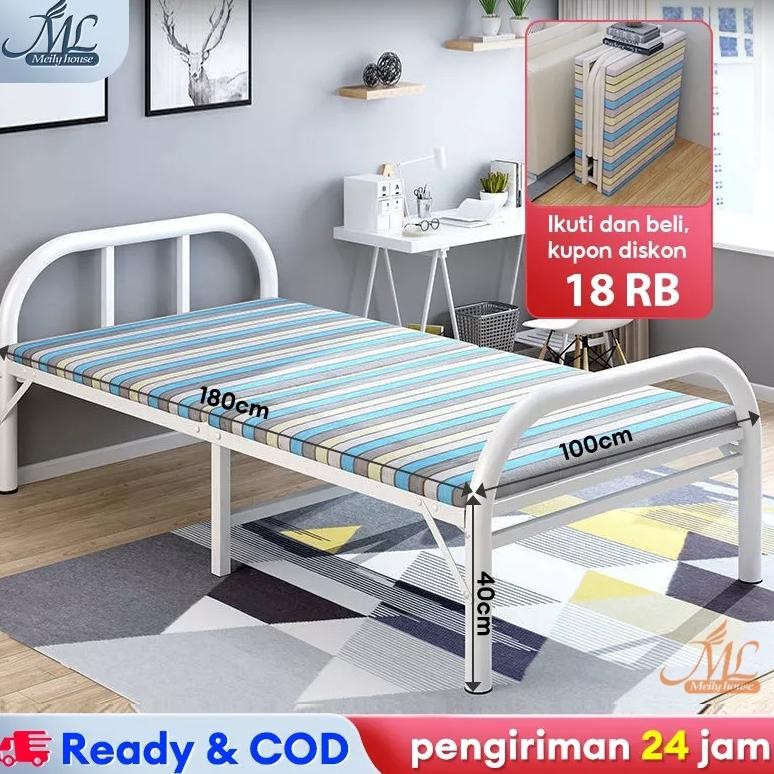 Ranjang Lipat Tempat Tidur Lipat Kasur Lipat Folding Bed Ranjang Tidur Lipat Ranjang Besi Lipat Grat