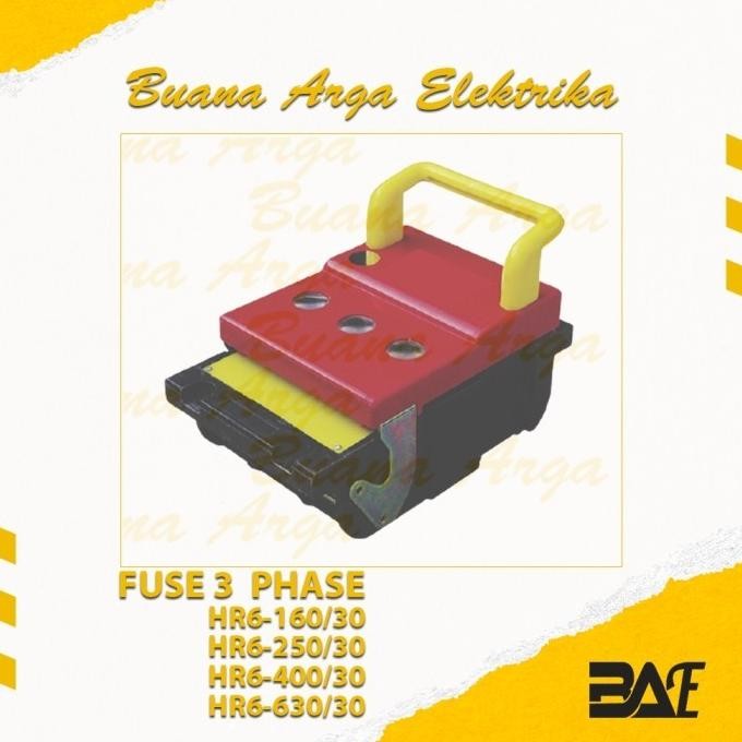 

FUSE BASE HR6-250/30 3 PHASE 3 POLE 250 Ampere Untuk Fuse Link NH-1