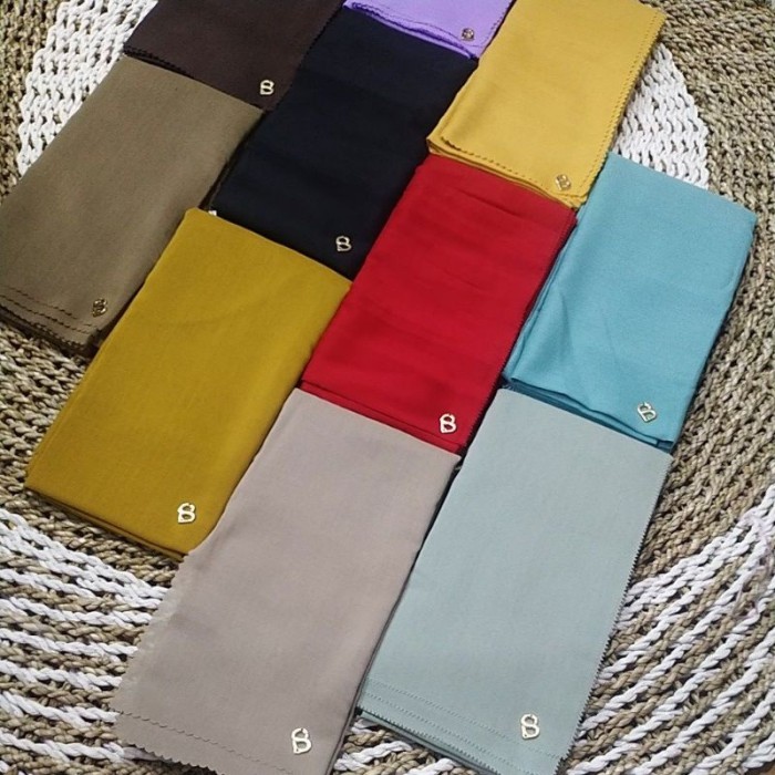 TERMURAH HIJAB DENAI/JILBAB +PIN BUTTONSCARVES+POUCH POLOS READY STOCK