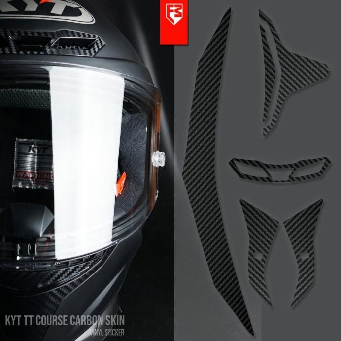 STICKER SET CARBON SKIN HELM KYT TT COURSE