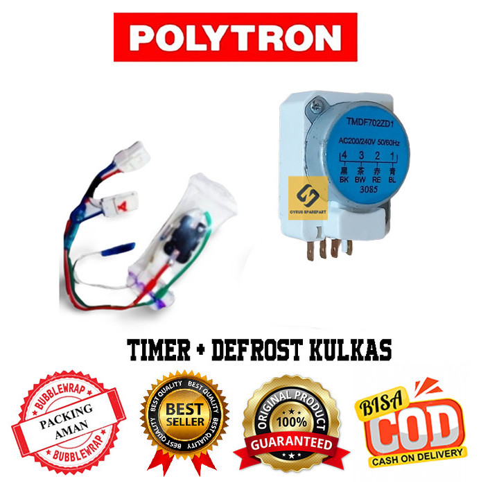 TIMER + DEFROST KULKAS POLYTRON 2 PINTU 1SET