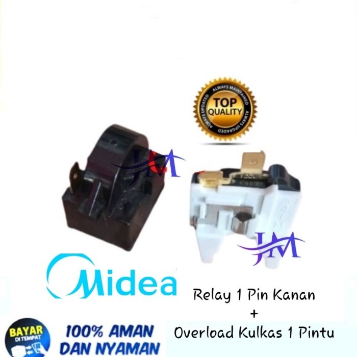 RELAY PTC OVERLOAD KULKAS MIDEA 1 PINTU