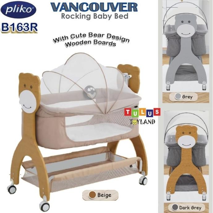 Box Bayi Pliko Vancouver Rocking Baby Bed Music Light Ayunan Bassinet