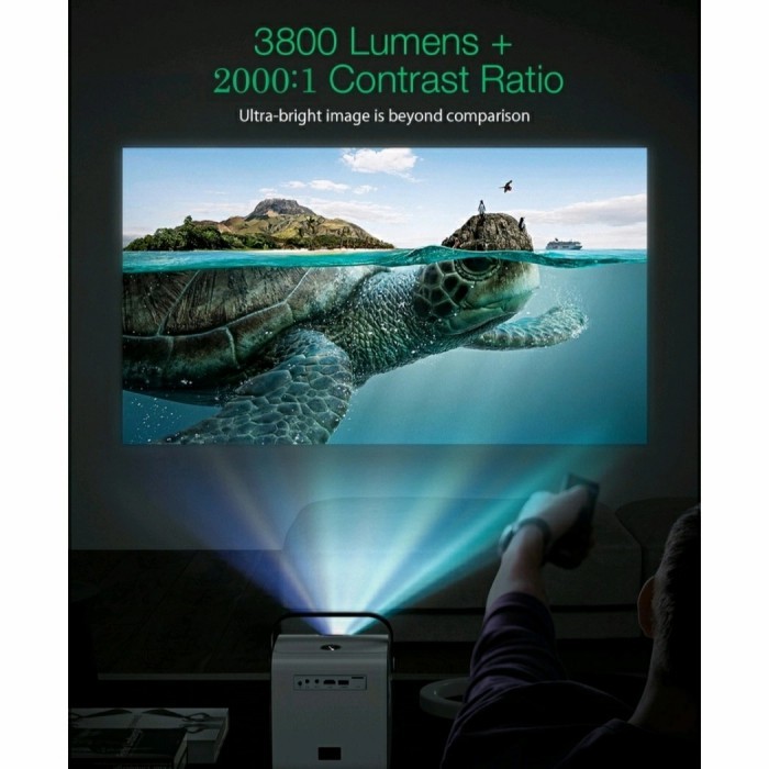 Ezzrale Ezm1 Android 9.0 Smart System Android 3000 Lumens Perlengkapan Elektronik