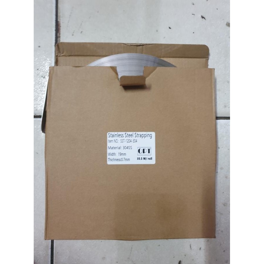 

TERMURAH - Tali Strapping 1/2" Stainless / Tali Strapping Band it per 30.5 Meter
