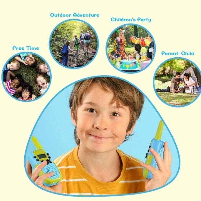 MAINAN WALKIE-TALKIE PORTABEL ANAK HT BERISI 2 WALKIE-TALKIE 1-3KM