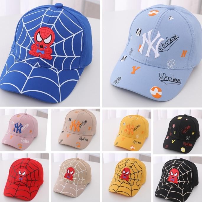 TOPI ANAK LAKI KARAKTER SPIDERMAN IMPORT