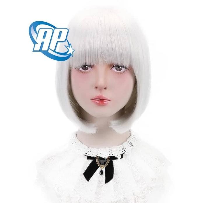 WIG BOB / WIG PONI PENDEK / RAMBUT PALSU BOB MURAH / WIG BOB PUTIH
