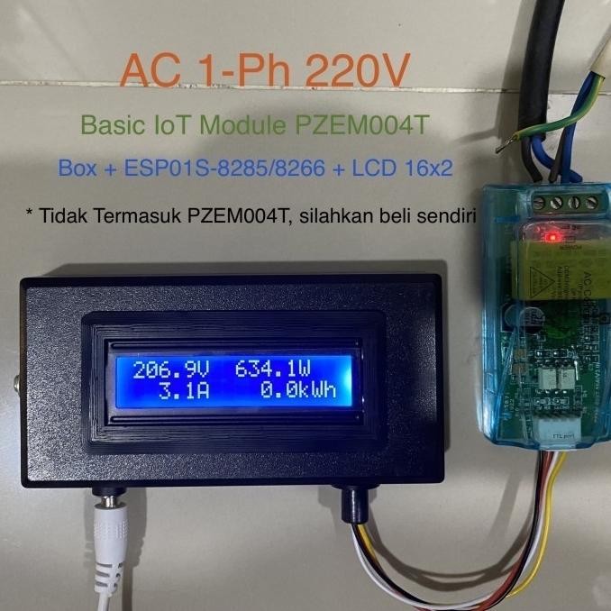 Alat Wireless IoT Monitoring Listrik AC via Blynk dgn PZEM004T