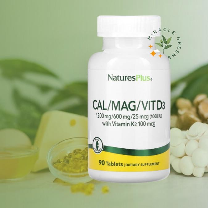 DISKON NaturesPlus, Cal/Mag/Vit D3 with Vitamin K2, 90 Tablets