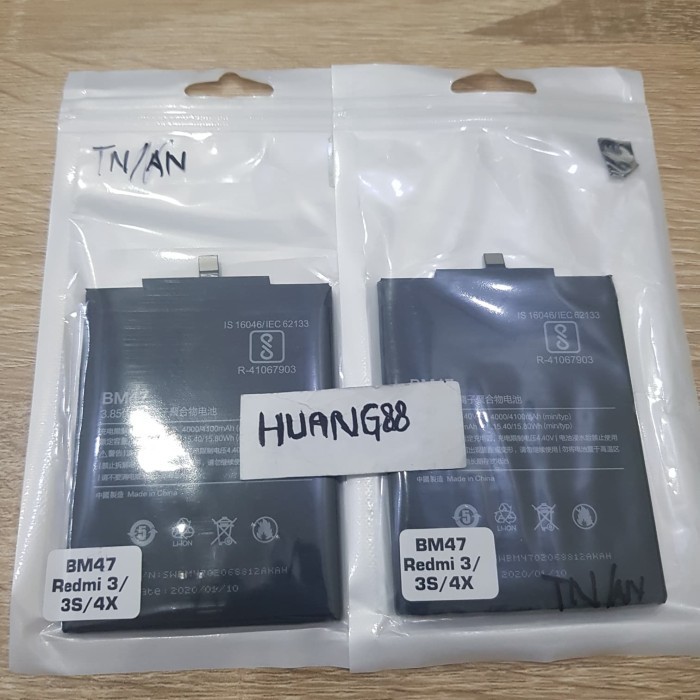 BATERAI XIAOMI BM 47 / BATERAI REDMI 3 / BATERAI REDMI 4X ORI 100% NEW