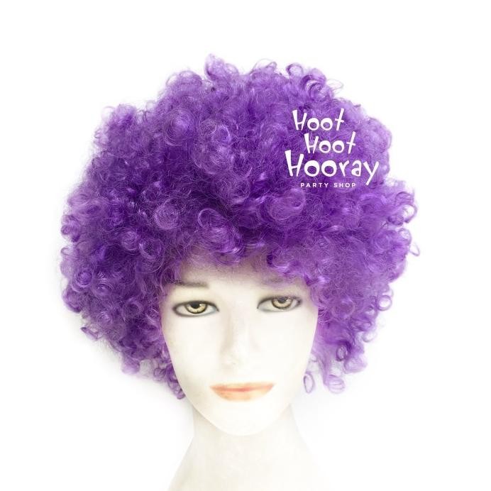 THEKOSMETIK- WIG UNGU / WIG KRIBO UNGU / WIG BADUT / WIG COSPLAY / RAMBUT PALSU
