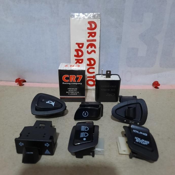 sale saklar tombol set+flasher led cr7 beat f1 vario 125 scoopy f1