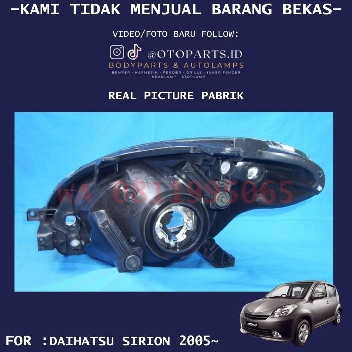 New Lampu Depan Headlamp Sirion 2005 2006 2007 2008 2009 2010 2011 Rh/Lh Kode Az88