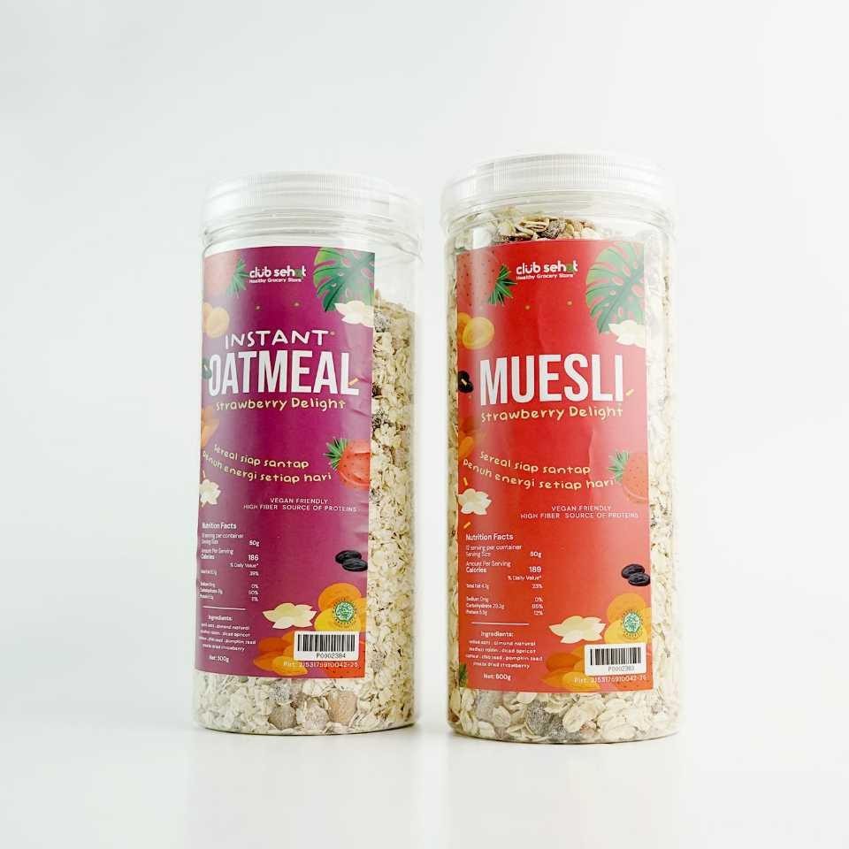 

Club Sehat - Instant Oatmeal Strawberry Delight 500Gr