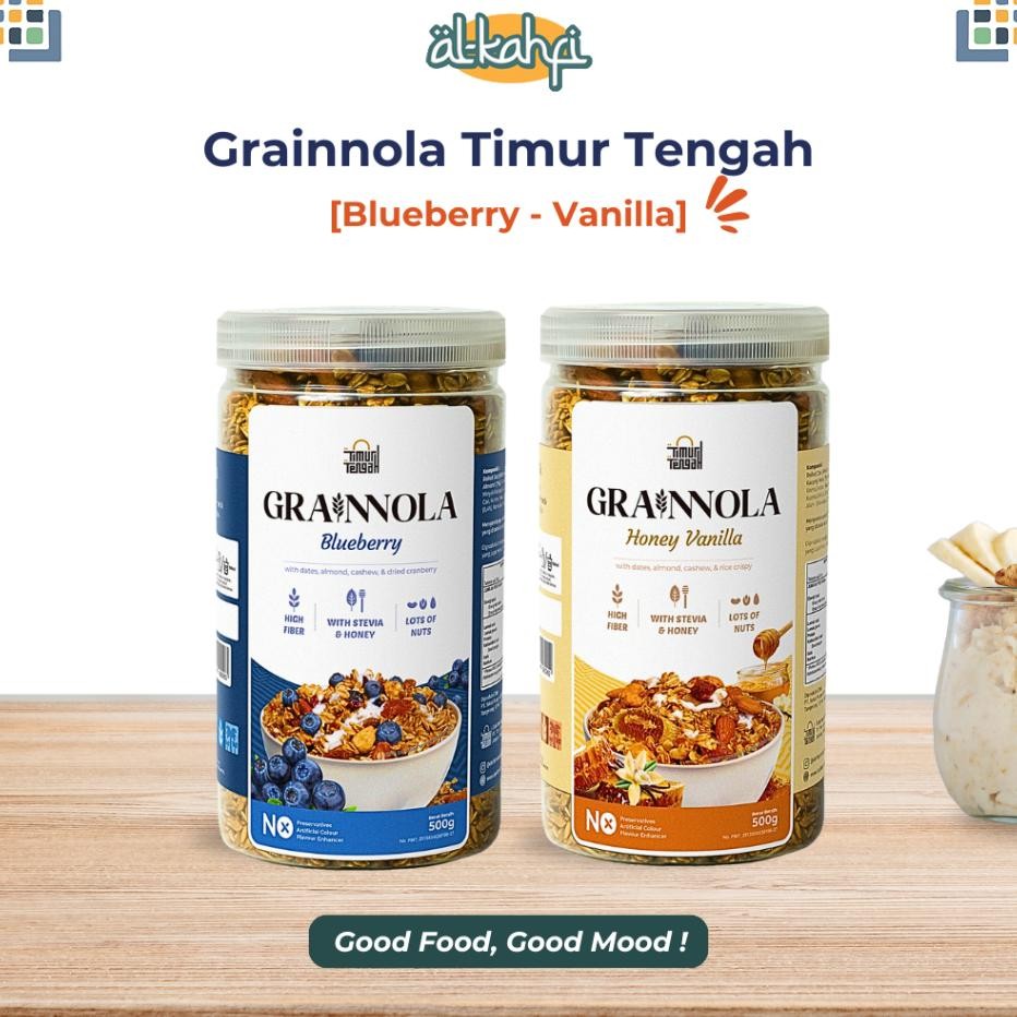 

[Paket 2] Grainnola Timur Tengah 500 Gr Granola With Almond Mete | Sereal Oatmeal Sarapan Sehat