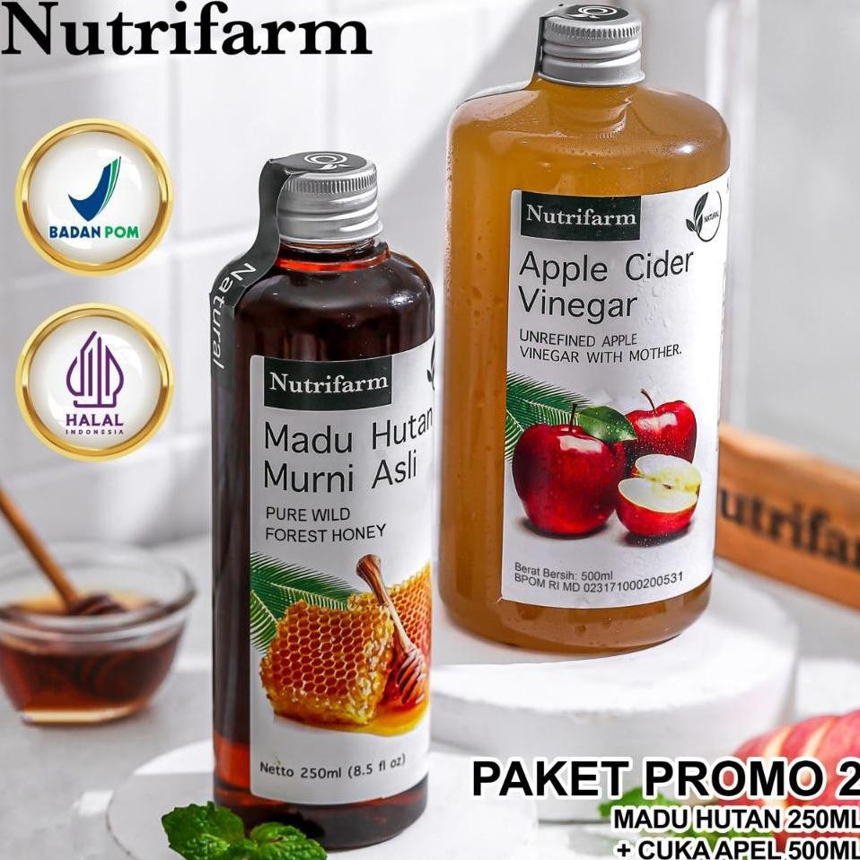 

Nutrifarm Paket Cuka Apel 500Ml Dan Madu Hutan 250Ml