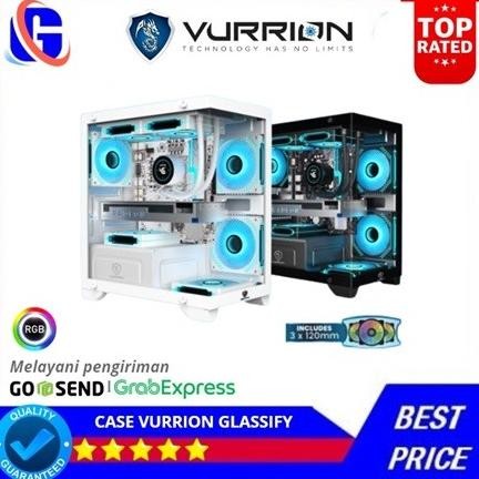 TERLARIS - VURRION GAMING CASE GLASSIFY FREE 3 FAN RGB - CASSING