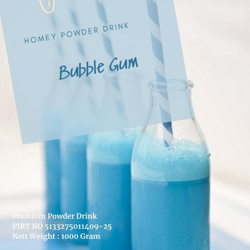 

Bubblegum Drink Powder 1Kg/Bubuk Numan Bubblegum