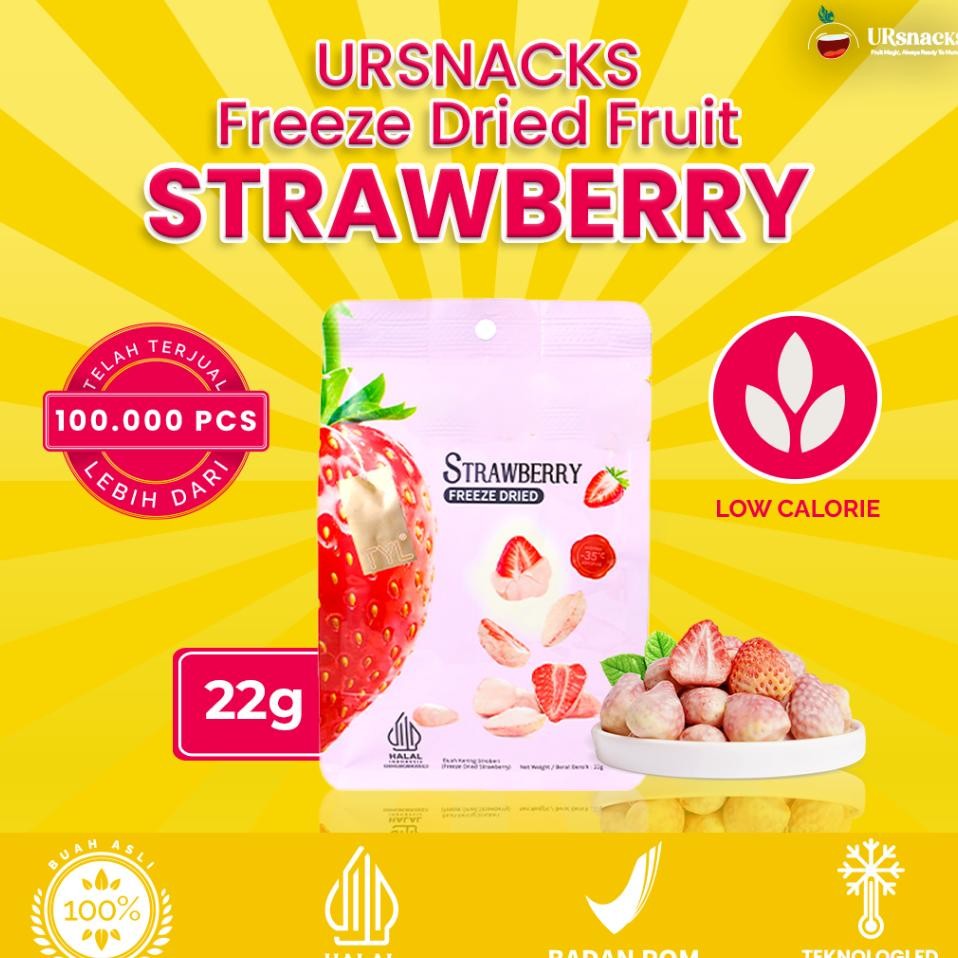 

[Rs] Ursnas Freeze Dried Strawberry - Sna Keripik Buah Stroberi Halal Bpom