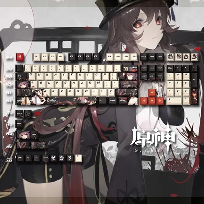 TERLARIS - Genshin Impact PBT Keycaps HUTAO/NOELLE/RAIDEN SHOGUN/SHENHE/XIAO