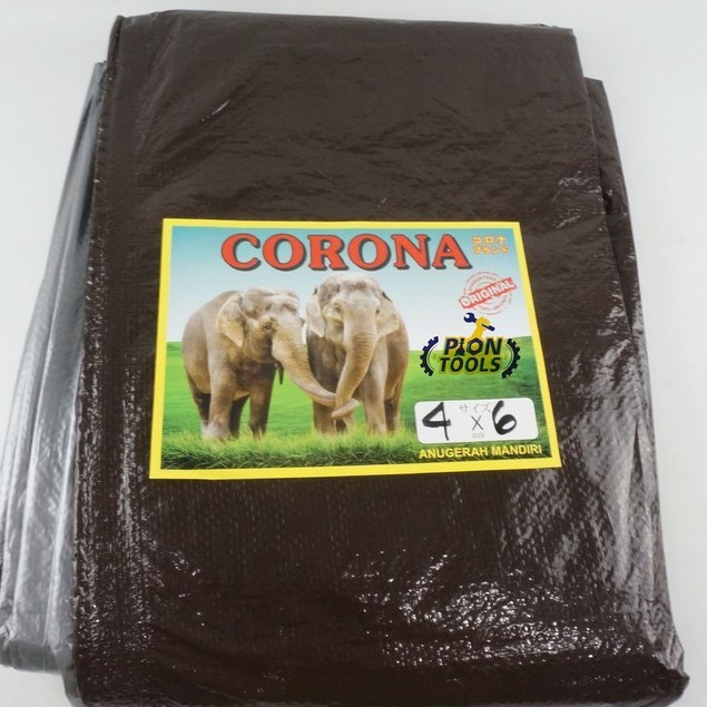 ZU462 Terpal A2 4x6 meter Corona 2gajah c/s Terpaulin Terpal plastik Terpal kolam Terpal Lembaran