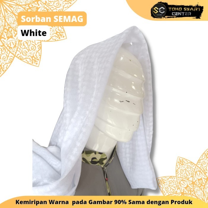 READY SORBAN SHEMAGH ARAB SAUDI POLYESTER | MERAH | HITAM ORIGINAL - Putih DA125