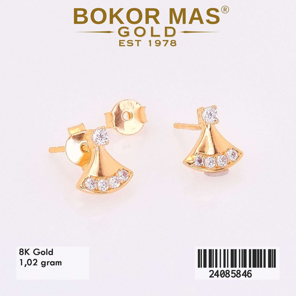Giwang Tusuk Diva Kipas Emas 375 8K 24085846 - BokorMas Gold